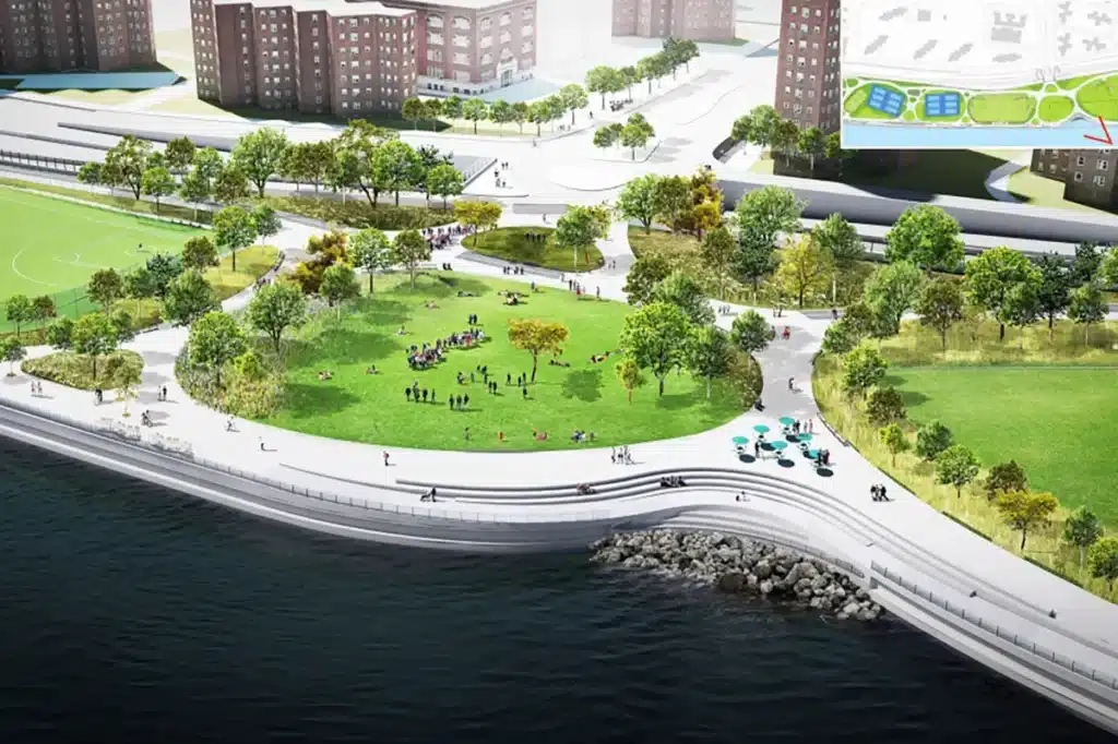 أعمال تنسيق المناظر الطبيعية خلال تنفيذ مشروع باركيبلاجو