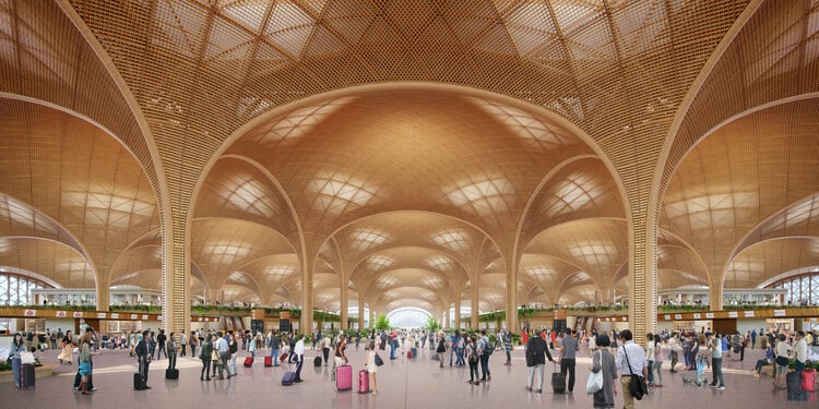 Roof design of Techo International Airport inspired by local environment