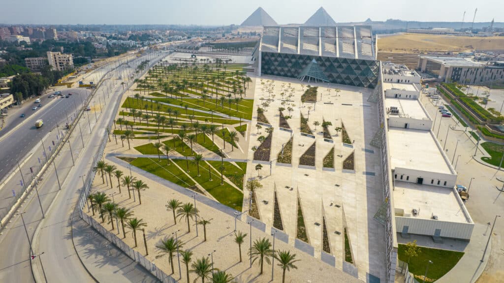 grand egyptian museum in giza, designed by heneghan peng architects