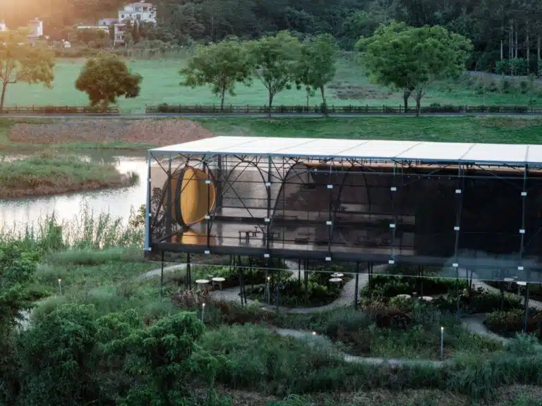 This Abandoned Greenhouse Is Now a Pavilion With a Rotating Moon