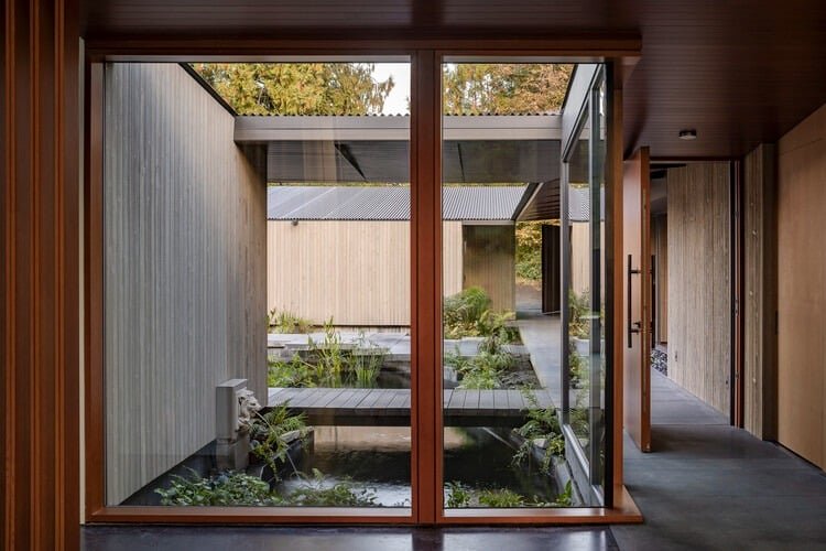 House facade overlooking the surrounding wetlands