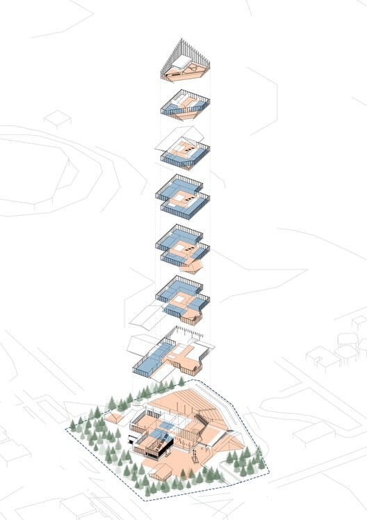 Exterior of Tagaytay City Hall with hill-inspired architectural design