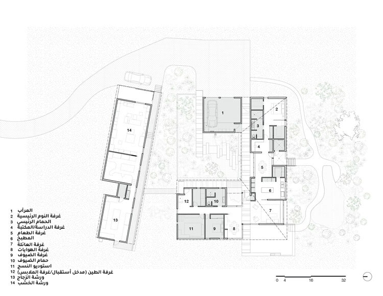 House facade overlooking the surrounding wetlands