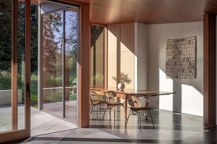 House facade overlooking the surrounding wetlands