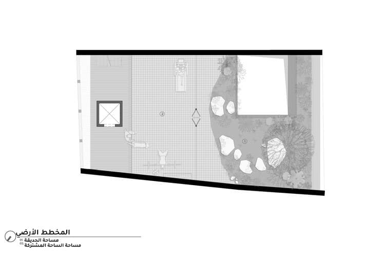 Front view of HN08 House with surrounding greenery