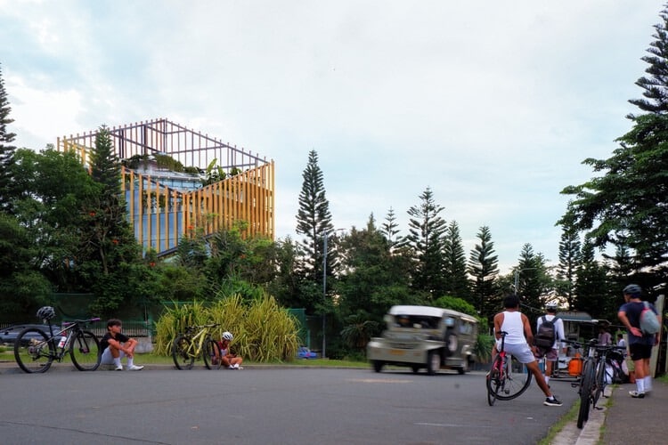 Exterior of Tagaytay City Hall with hill-inspired architectural design