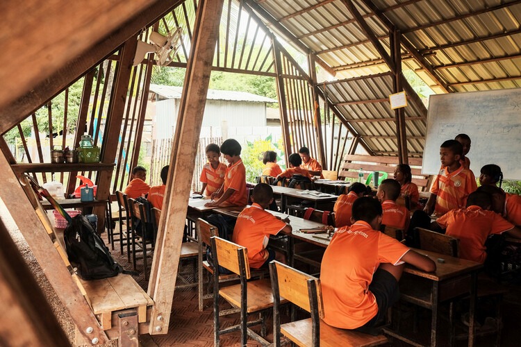 Entrance of Irrawaddy Flower Garden School for Burmese Migrants in Thailand