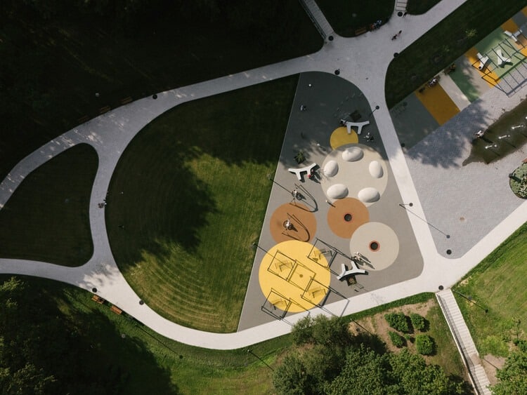 Overview of Kovo 11 Park after redevelopment