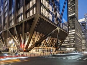270 Park Avenue skyscraper in Manhattan skyline highlighting its modern architectural design