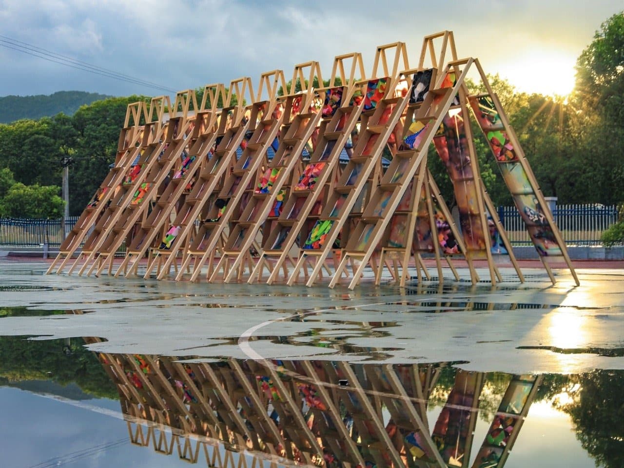Hi Ladders High pavilion designed for children in a rural village in China