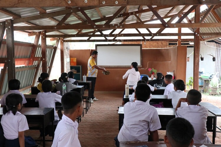 Entrance of Irrawaddy Flower Garden School for Burmese Migrants in Thailand