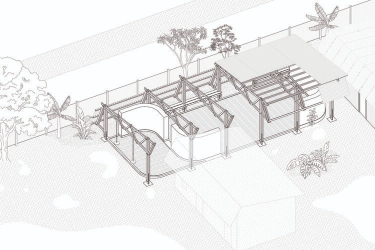 Entrance of Irrawaddy Flower Garden School for Burmese Migrants in Thailand