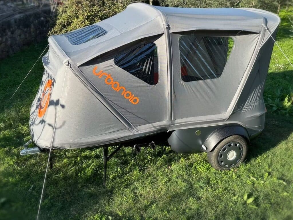 Booba compact trailer in nature during camping
