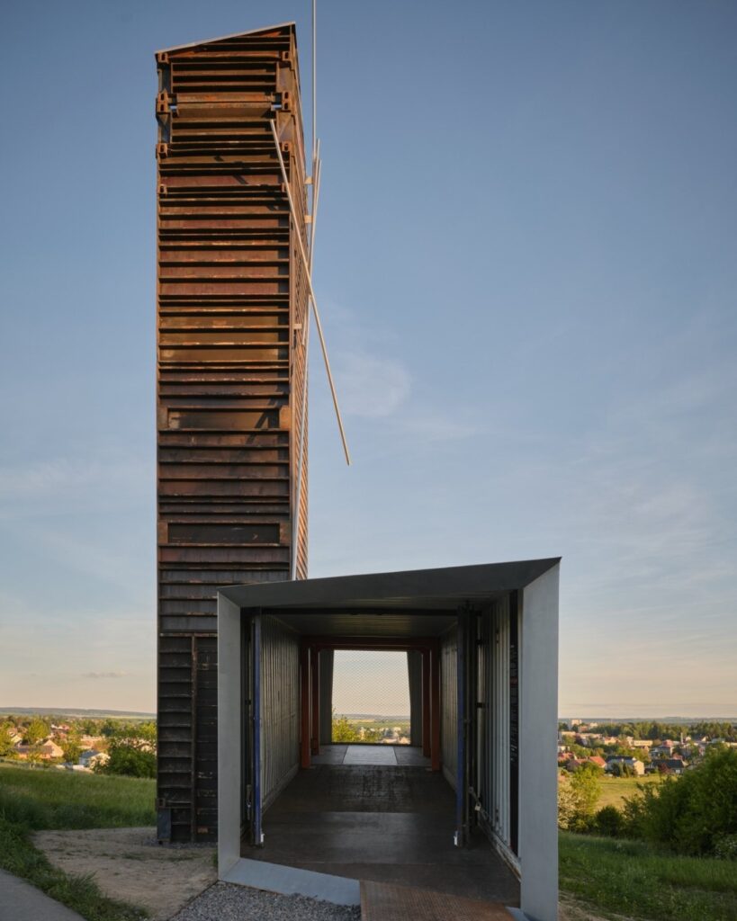 Panoramic view from The Lookout Above Litomy&scaron;l over fields and city landmarks