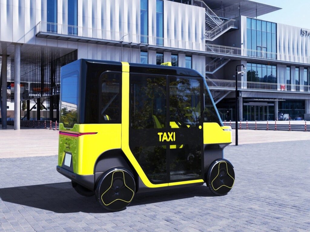 AZR Quad Go modular electric vehicle in urban setting