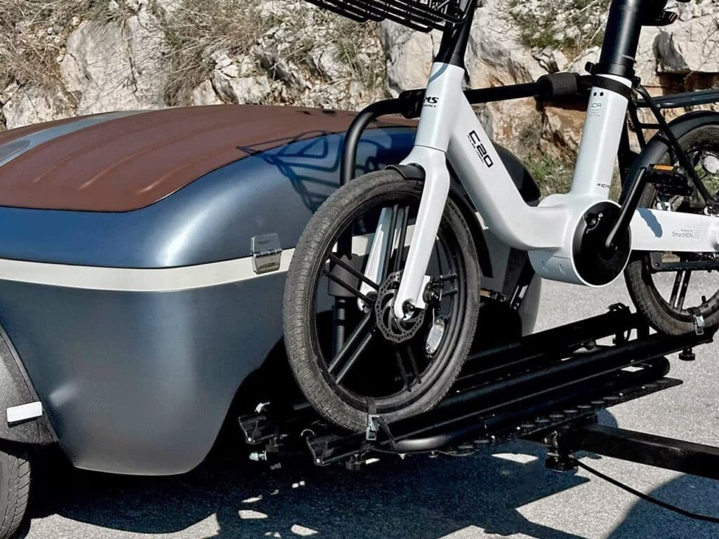 Booba compact trailer in nature during camping