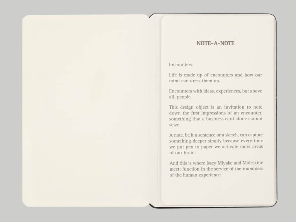 Folded notebook with business card holder in compact size for easy carrying