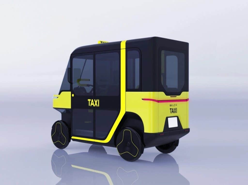 AZR Quad Go modular electric vehicle in urban setting
