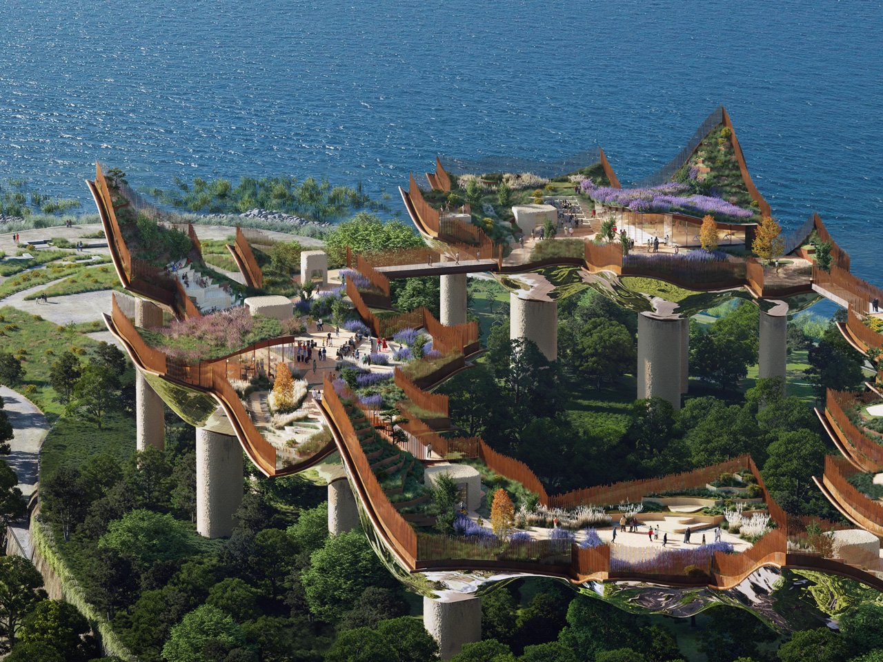 Nodul Island in Seoul before redevelopment, appearing as a neglected and waste storage area