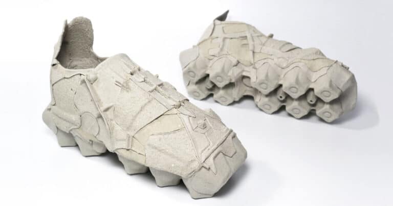 علب البيض الكرتونية المعاد تدويرها تتحول إلى أحذية رياضية من تصميم قبردين