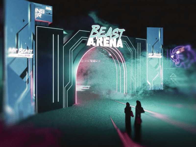 Multi-level zones at Beast Land with dynamic light and shadow design