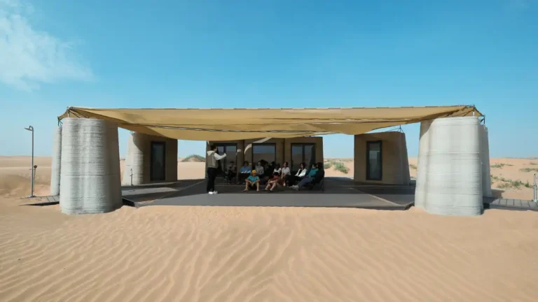 3D Printed Concrete Structure by Desert Ark, Inner Mongolia