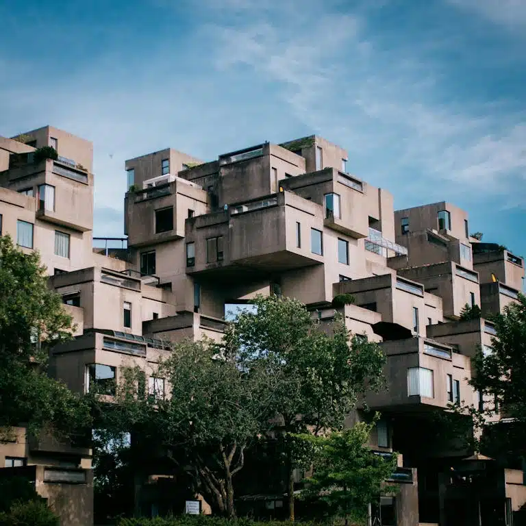 Habitat 67, a unique architectural landmark in Montreal, showcases innovative modular housing design.