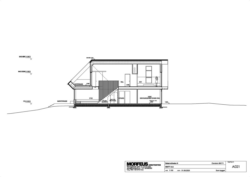 The new house in Solem Forest built on old foundations with a northeast extension
