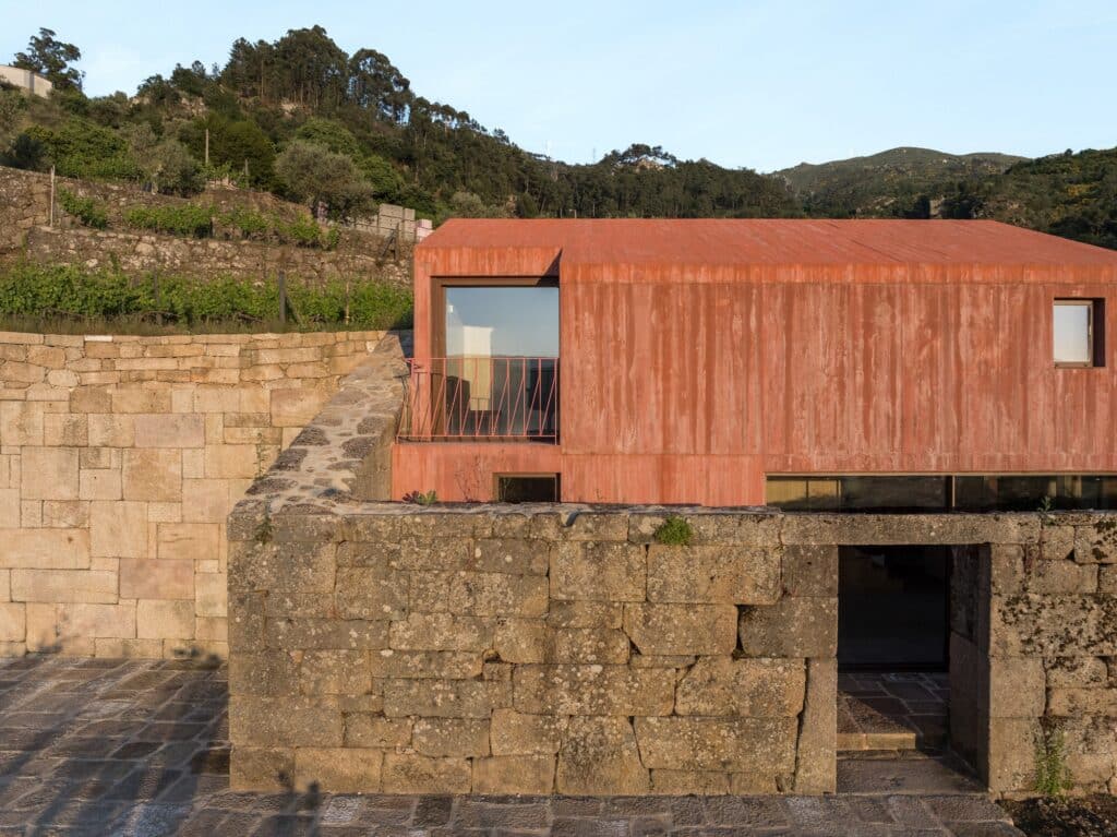 Aerial view of vineyards in the Duro Barro area