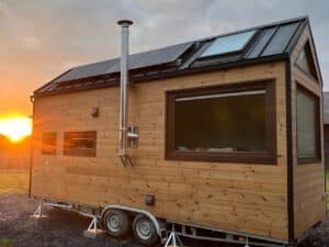 The Sofia tiny house featuring eco-friendly materials, smart space design, and modern minimalist architecture.