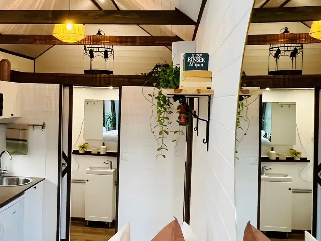The Sofia tiny house featuring eco-friendly materials, smart space design, and modern minimalist architecture.