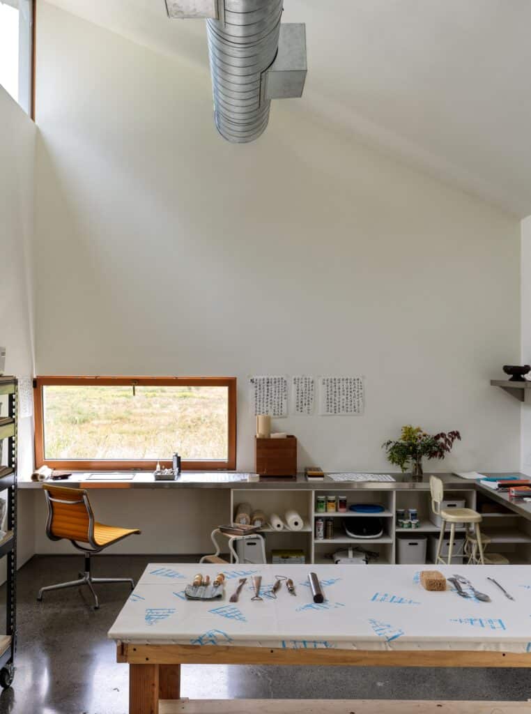 Miranda Chang&rsquo;s studio design in Germantown integrates natural light, dynamic massing, and black-stained cedar facade for creative and serene living.