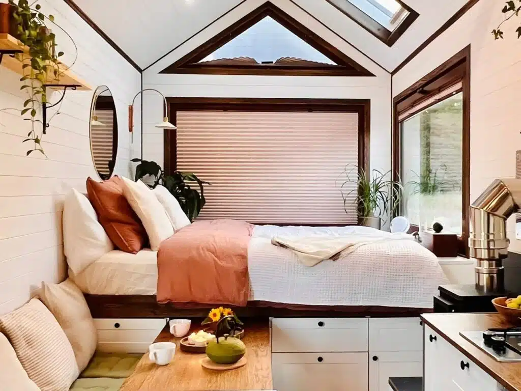 The Sofia tiny house featuring eco-friendly materials, smart space design, and modern minimalist architecture.