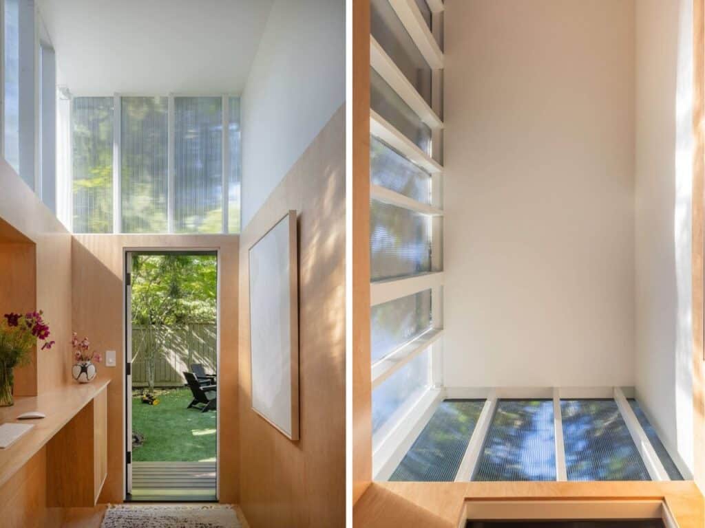 WORK_shed project showing the design of a small workspace within spatial constraints, with natural light and family-involved construction