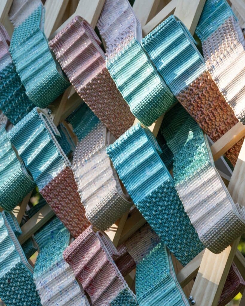 3D-printed CeraShingle ceramic panels on the building fa&ccedil;ade