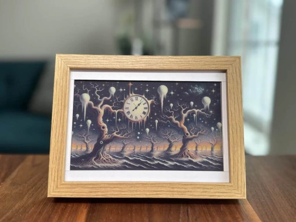 E-Ink display showing daily tasks and schedule