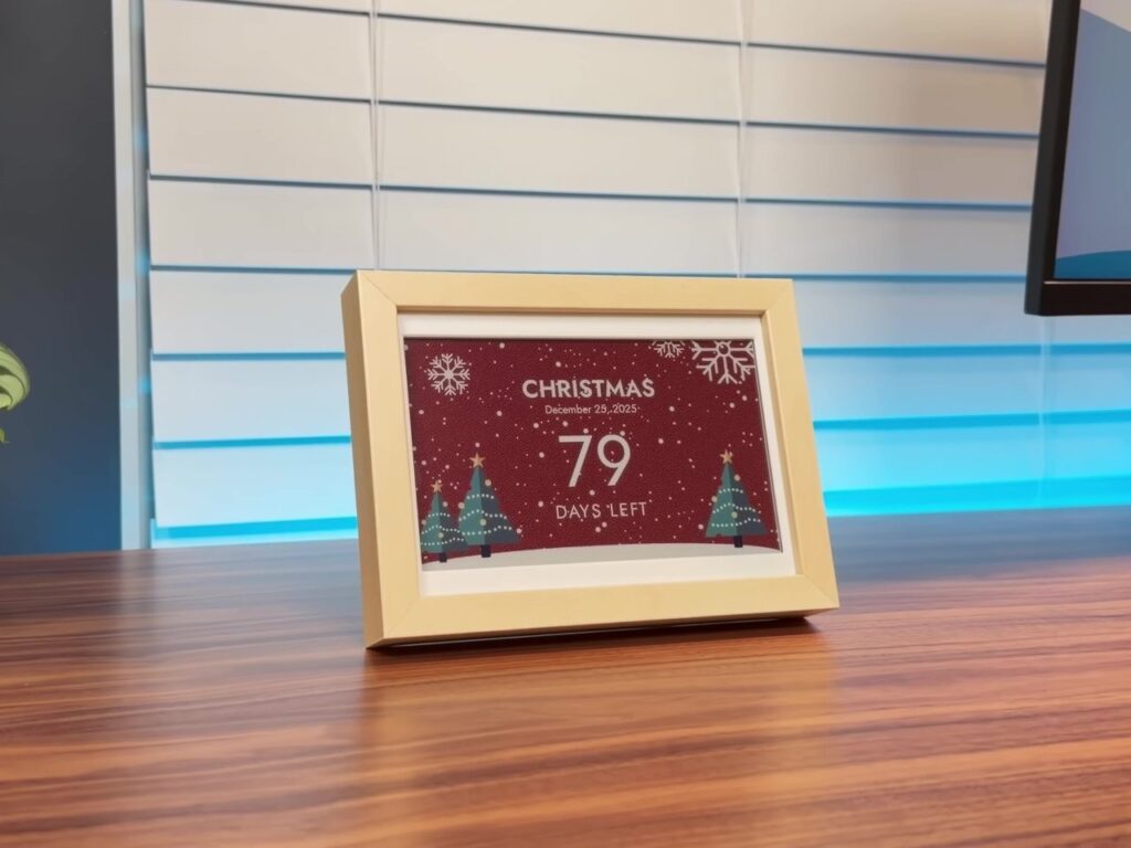 E-Ink display showing daily tasks and schedule
