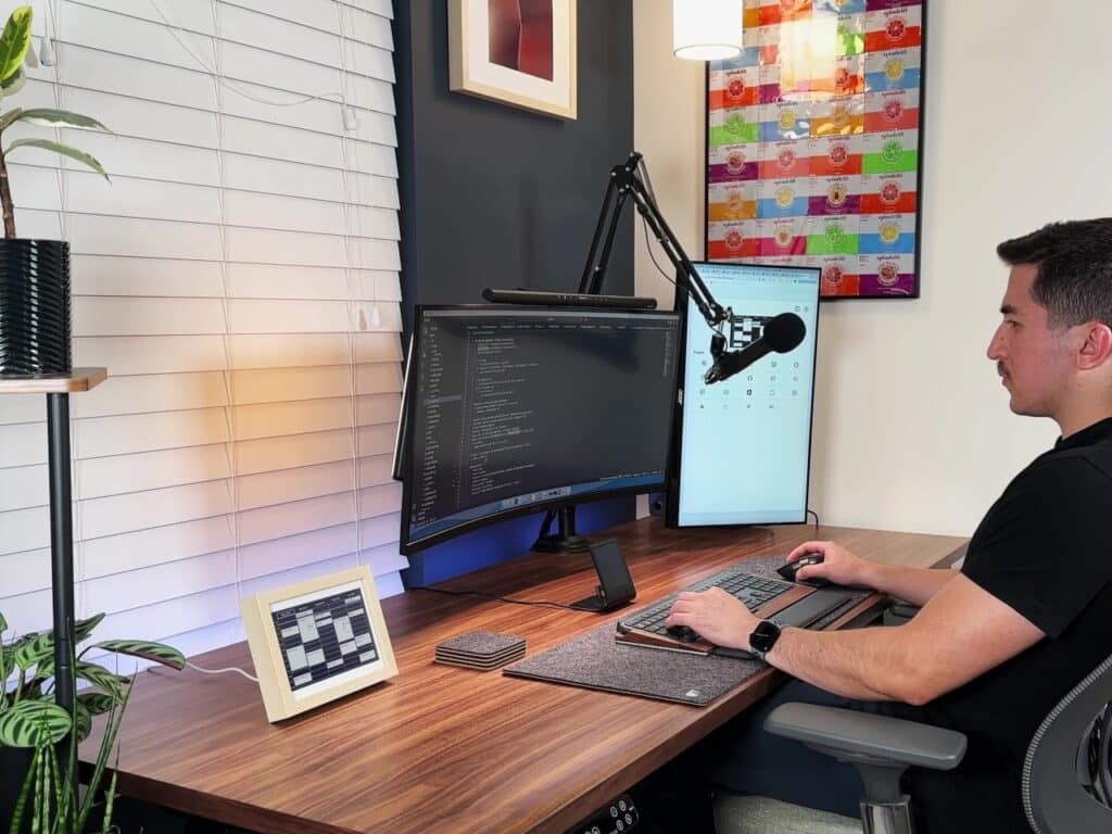 E-Ink display showing daily tasks and schedule