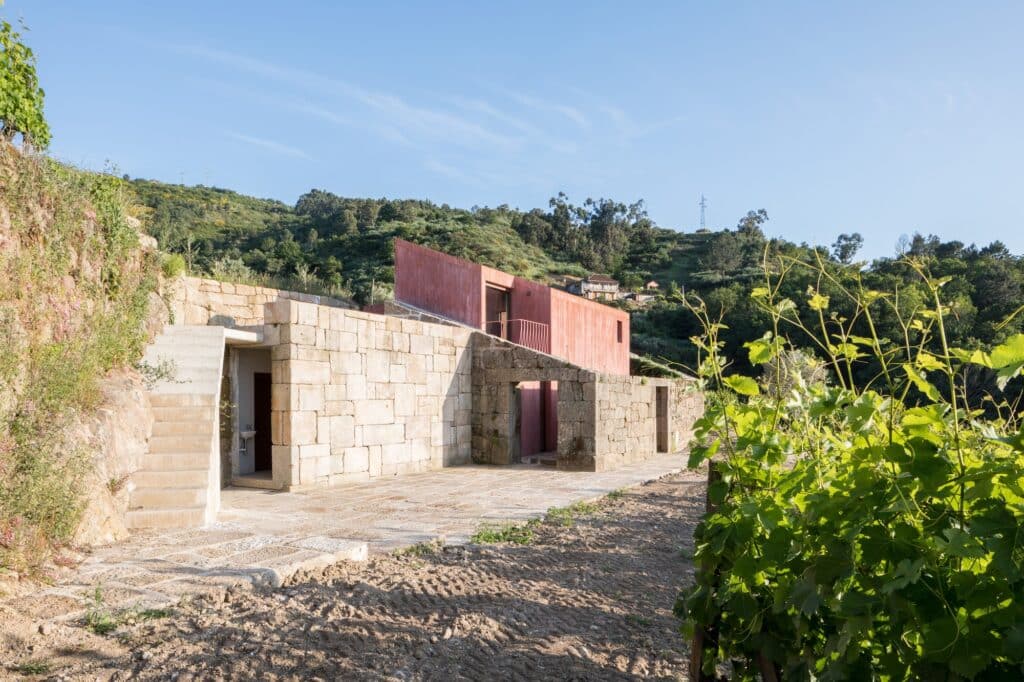 Aerial view of vineyards in the Duro Barro area
