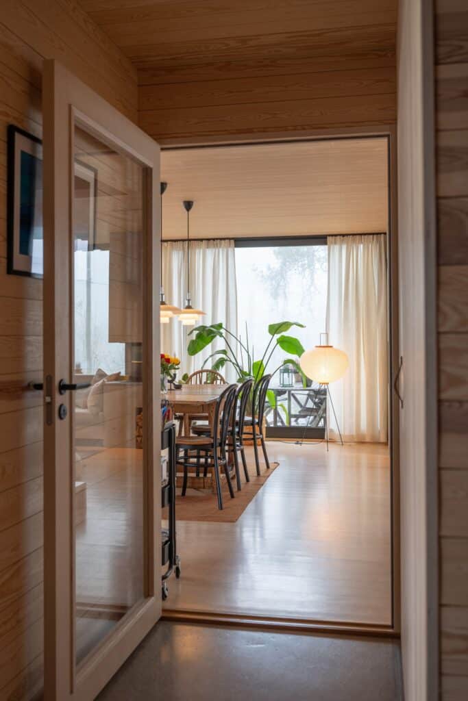 The new house in Solem Forest built on old foundations with a northeast extension