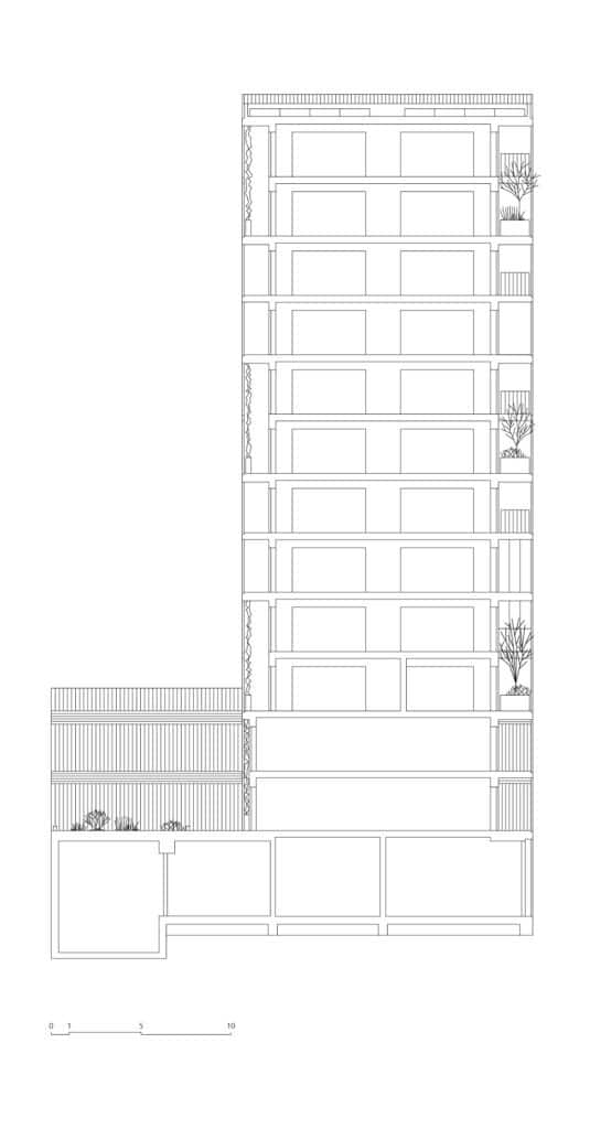 Stories project building in Amsterdam with cross-laminated timber fa&ccedil;ade and vertical greenery