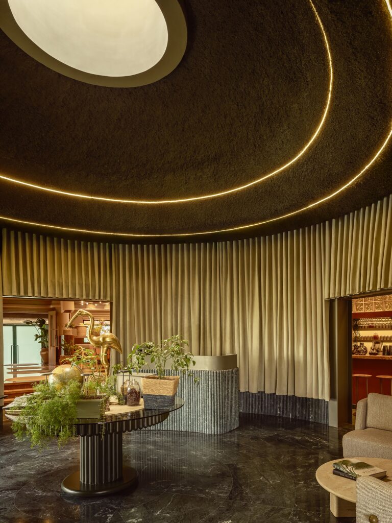 MDL Beast project in Riyadh integrating music festivals, adaptive reuse of heritage structures, colorful steel expansions, and desert-inspired landscaping.