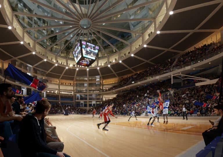 قصر الرياضة الكروي أسلان روسي في تيرانا تحفة معمارية مستدامة ووظيفية