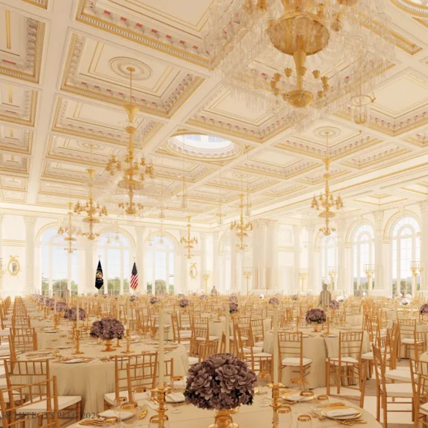 Vast interior design of a classical ballroom featuring gilded ceilings and abundant natural light