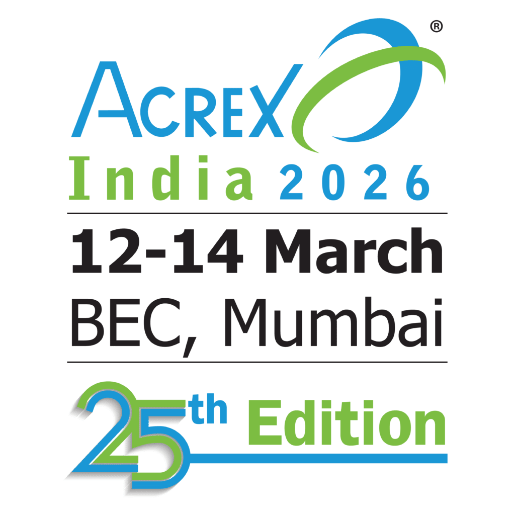Official logo for Acrex India Mumbai 2026, the international HVAC, refrigeration, and building services exhibition.
