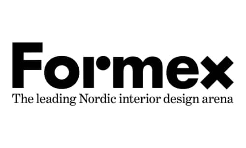 Promotional graphic for Formex Stockholm 2026 featuring bold text and decorative pattern blocks announcing the January trade show in Sweden.