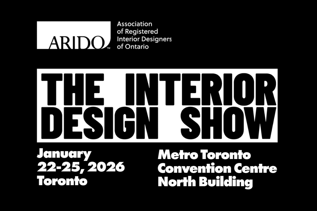 Interior Design Show 2026 promotional banner highlighting the international interior design and furniture exhibition in Toronto Canada