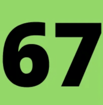 Graphic explaining the viral "67" TikTok meme, associated with rapper Skrilla and NBA player LaMelo Ball's height.