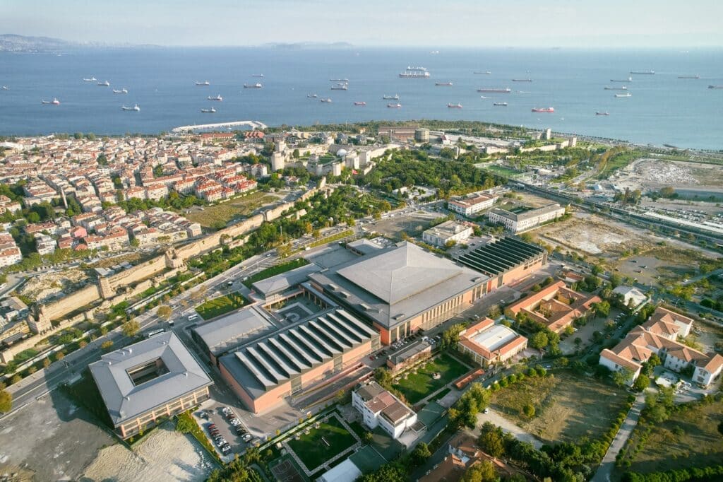 Comprehensive views of Istanbul&rsquo;s Basketball Development Center (BDC) showcasing integrated sports, cultural, and educational facilities, harmonizing historical context with modern architecture and promoting community engagement across all ages.