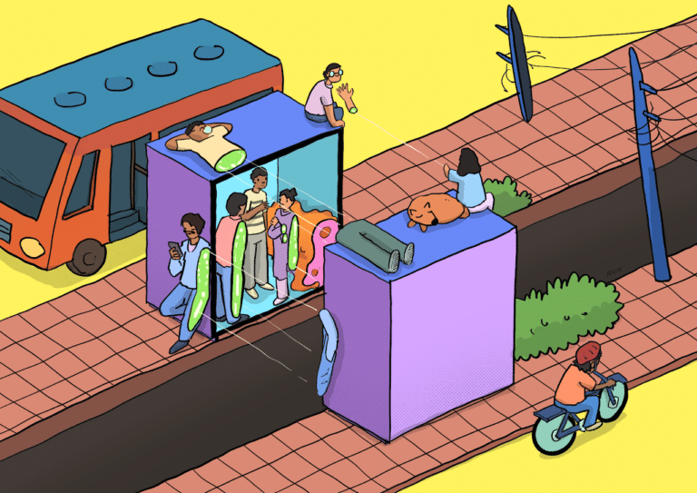 Promotional image for the 10 Cubic Meter Challenge architecture competition showing a compact cubic spatial concept limited to a ten cubic meter volume.